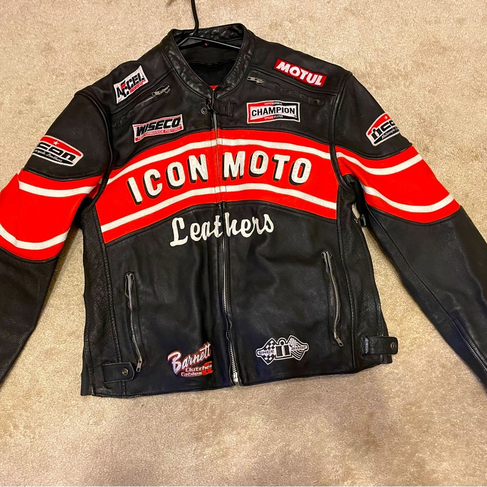 Icon Flat Track Daytona leather riding jacket